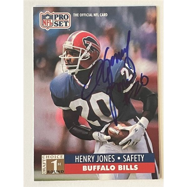 Buffalo Bills Henry Jones signed 1991 NFL Pro Set trading card