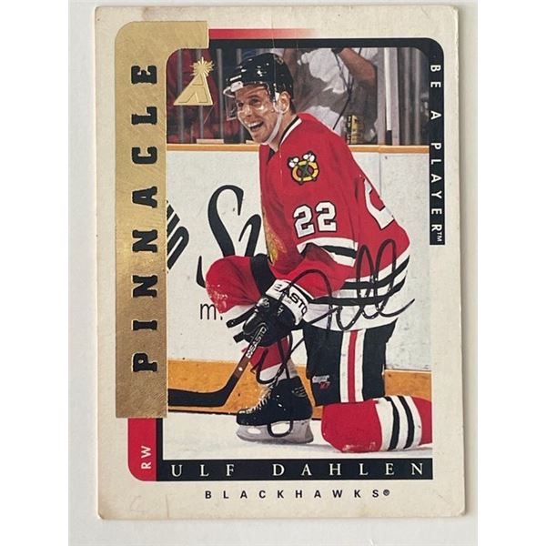 Chicago Blackhawks Ulf Dahlén 1997 Pinnacle #35 signed trading card