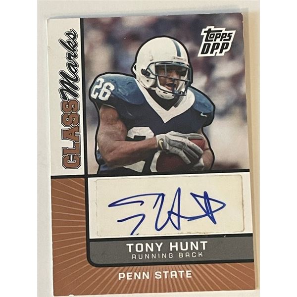 Penn State Lions Tony Hunt signed 2007 Topps DPP trading card