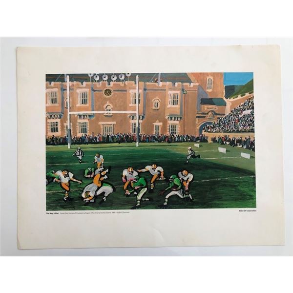 The Way It Was Art Series. Green Bay Packers - Philadelphia Eagles NFL Championship Game, 1960 Print