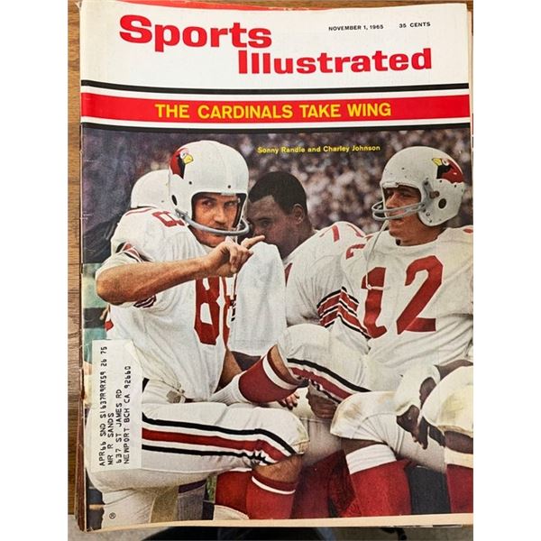 Sports Illustrated Magazine 1965 Sonny Randle and Charley Johnson Issue