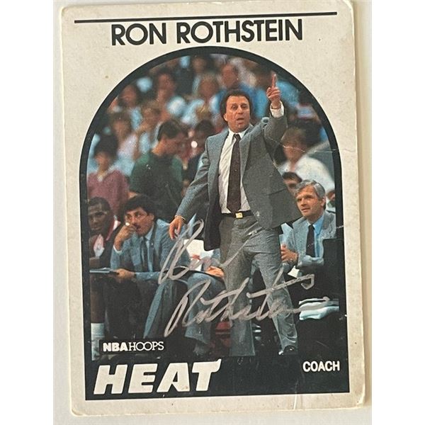 Miami Heat Coach Ron Rothstein 1989 NBA #172 signed trading card