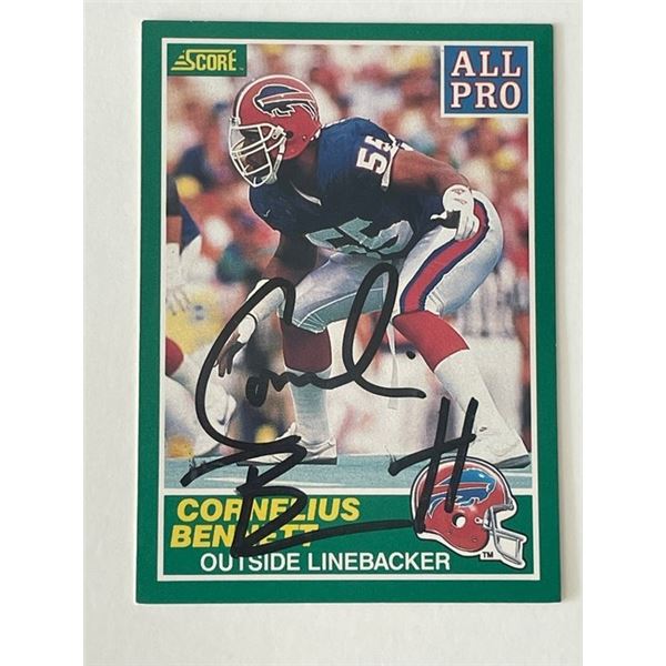 Buffalo Bills Cornelius Bennett 1989 NFL #299 signed card