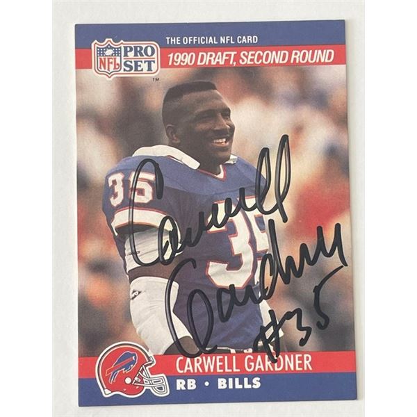Buffalo Bills Carwell Gardner 1990 NFL #711 signed trading card