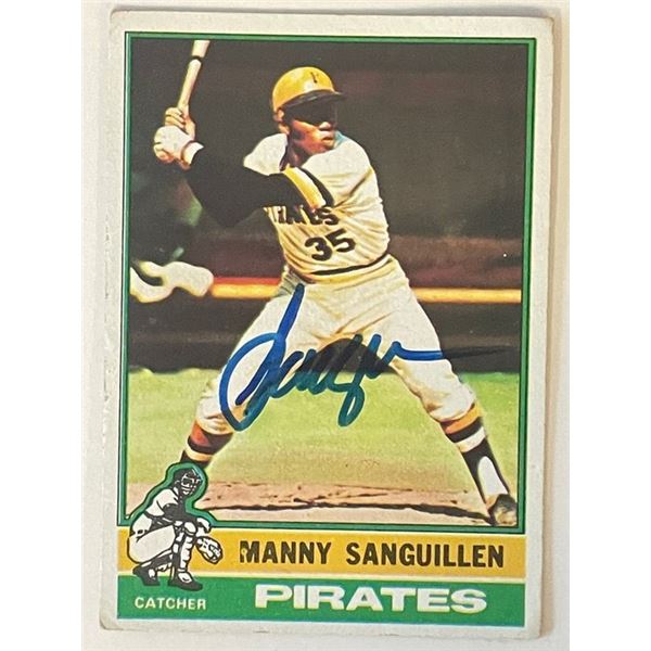Pittsburgh Pirates Manny Sanguillén 1975 Topps #220 signed trading card