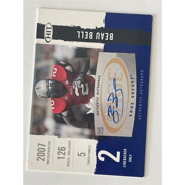 Beau Bell signed autograph card