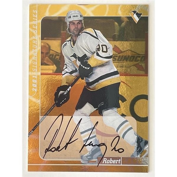 Pittsburgh Penguins Robert Lang 2000 In The Game #65 signed trading card