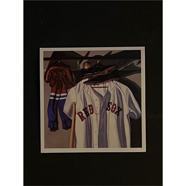 MLB Boston Red Sox Vintage Fenway Flannel Lithograph Reprint on Card
