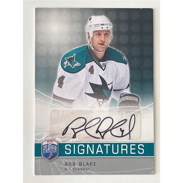 San Jose Sharks Rob Lake 2009 Upper Deck #4 signed trading card