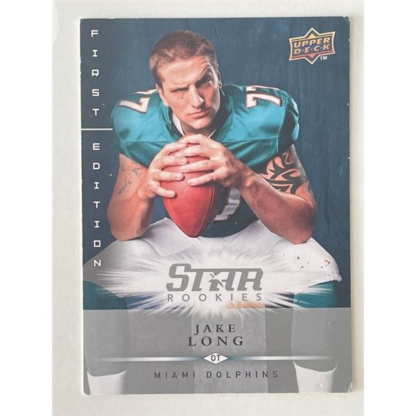 Miami Dolphins Jake Long 2008 Upper Deck Star Rookies trading card