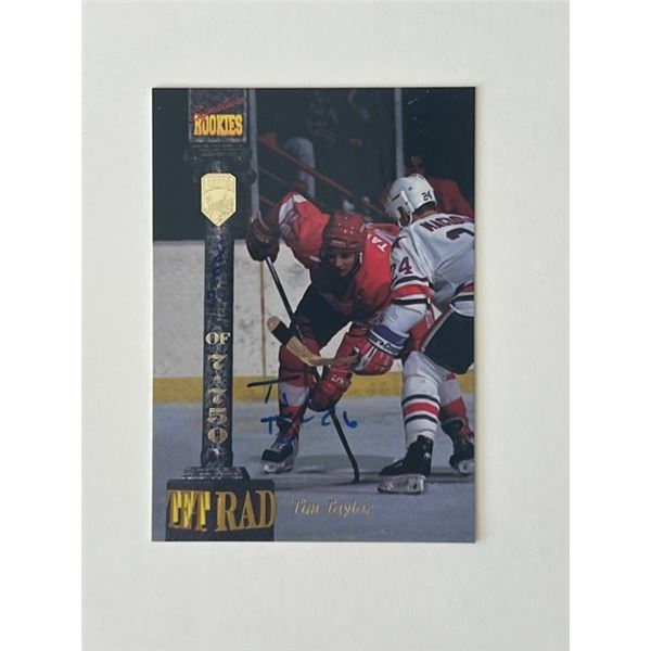 Adirondack Red Wings Tim Taylor 1994 Signature Rookies signed trading card