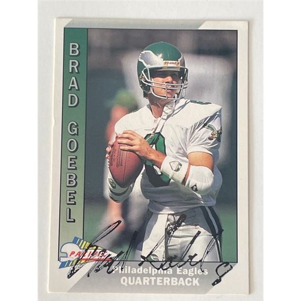 Philadelphia Eagles Brad Goebel 1991 Pacific #629 signed trading card