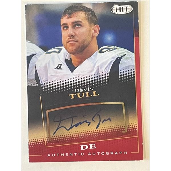Davis Tull signed autograph card