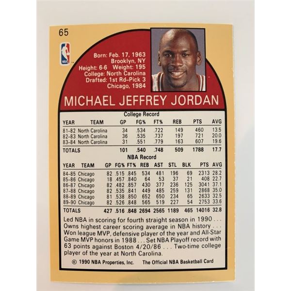 Fleer 1991 Michael Jordan basketball card unsigned