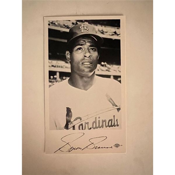 Byron Browne facsimile signed photo. 3x5 inches