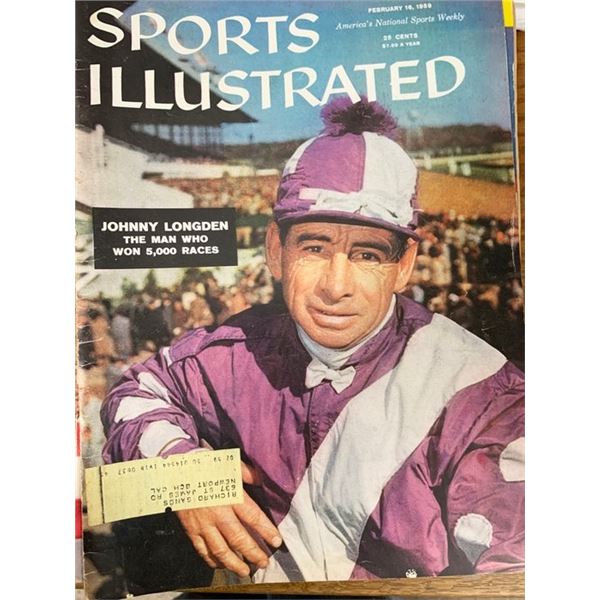 Sports Illustrated Magazine 1959 Johnny Longden Issues
