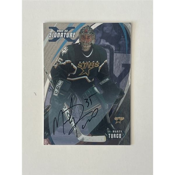 Dallas Stars Marty Turco 2002-03 Signature Series #165 signed trading card