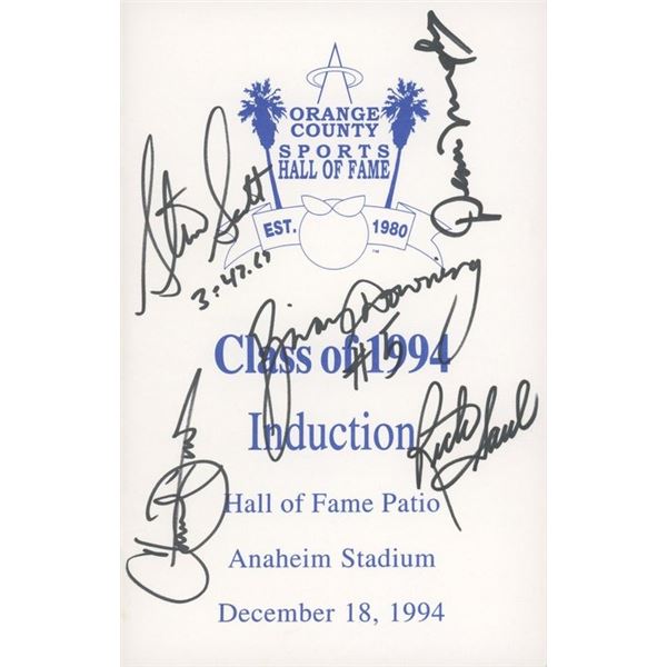 Orange County Sports Hall of Fame 1994 signed flyer