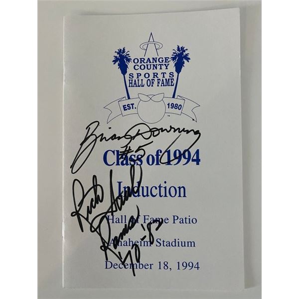 Brian Downing and Rich Saul signed Orange County HOF program