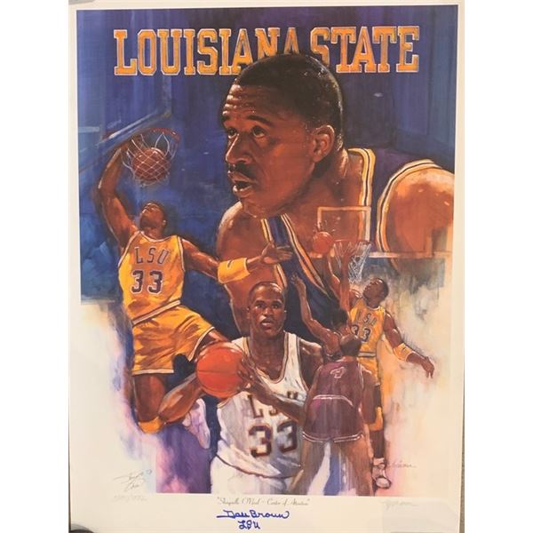Shaquille O'Neal signed LSU litho