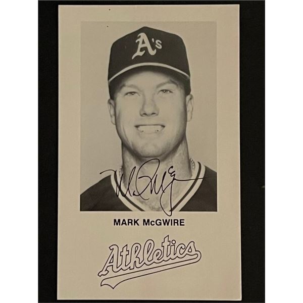 Oakland Athletics Mark McGwire Facsimile Signed Photo