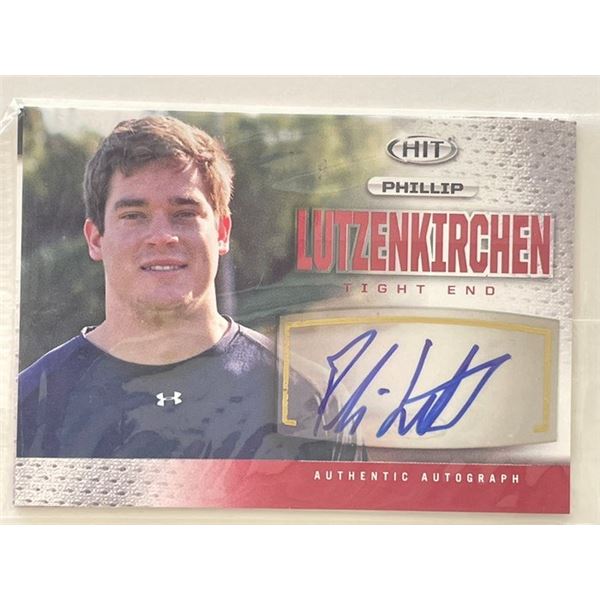Auburn Tigers Philip Lutzenkirchen 2013 Sage Hit signed trading card
