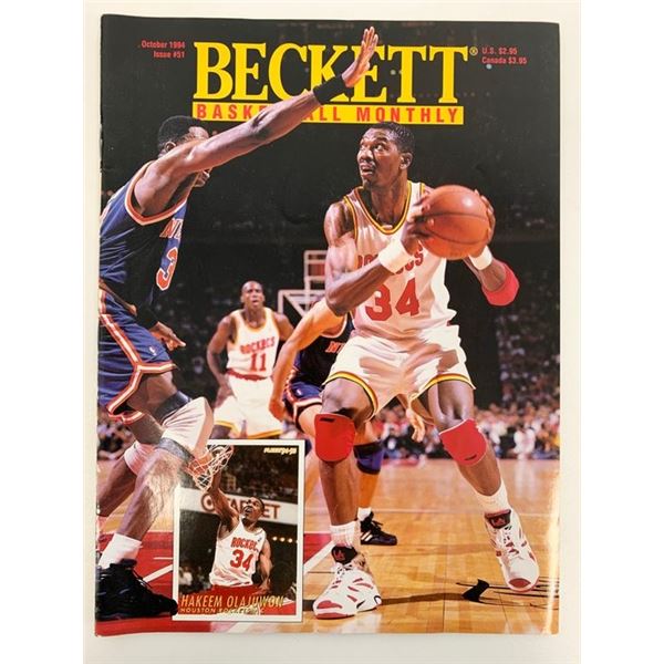 Beckett Basketball Monthly Magazine - Hakeem Olajuwon - October 1994 Issue #51