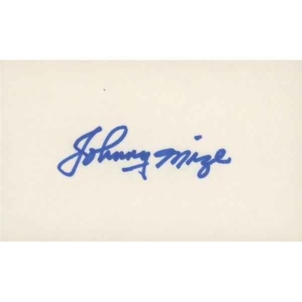 Johnny Mize original signature
