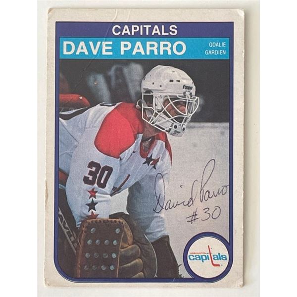 Capitals Dave Parro 1982 O-Pee-Chee #371 signed trading card