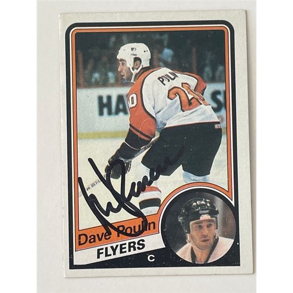 Philadelphia Flyers Dave Poulin 1984 Topps #120 signed trading card