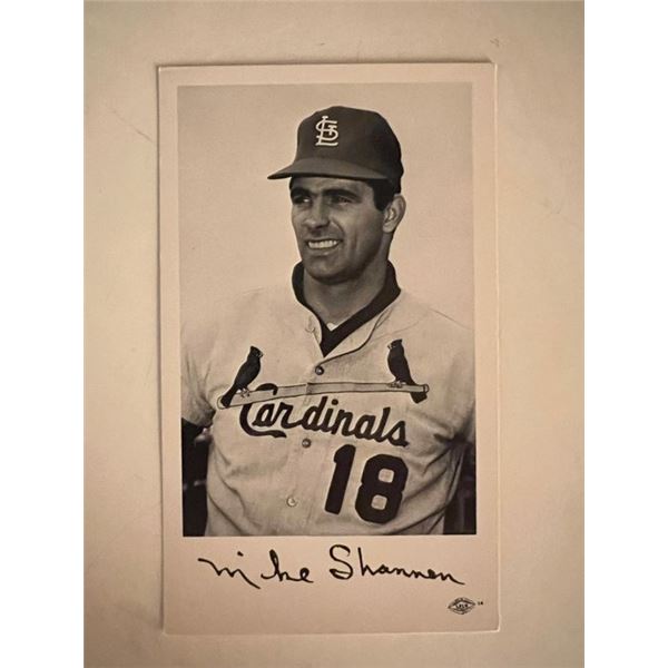 Mike Shannon facsimile signed photo. 3x5 inches