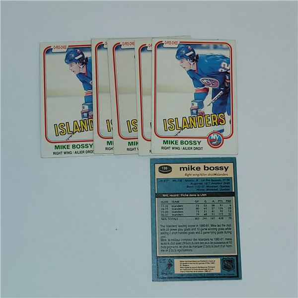 LOT OF 6 1981 O-PEE-CHEE #198 MIKE BOSSY CARDS