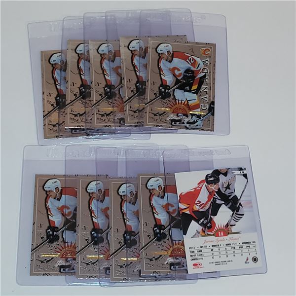 LOT OF 10 1997 #14 JAROME IGINLA 1ST YEAR CARDS