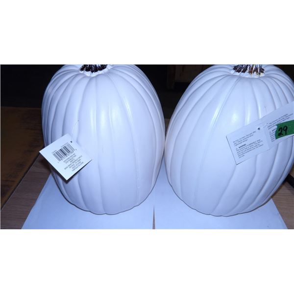 UNCLAIMED STORAGE:  2 PUMPKIN DECORATIONS