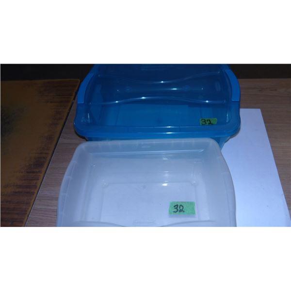 UNCLAIMED STORAGE:  2 PLASTIC TOTES