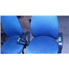 Image 2 : UNCLAIMED STORAGE:  2 - BLUE CLOTH WAITING ROOM CHAIRS