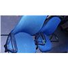 Image 3 : UNCLAIMED STORAGE:  2 - BLUE CLOTH WAITING ROOM CHAIRS