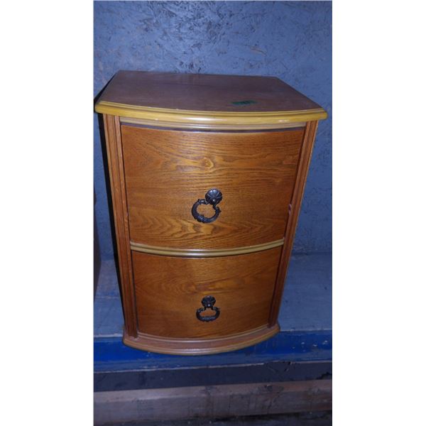 UNCLAIMED STORAGE:  2 DRAWER CURVED FRONT CABINET