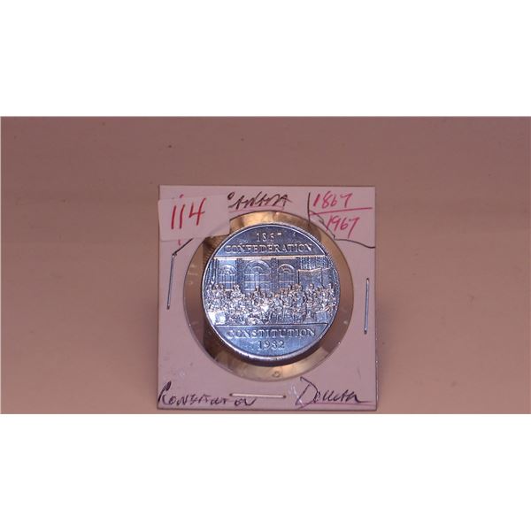 1867 - 1982 CH/BU CANADA CONFEDERATION CONSTITUTION DOLLAR
