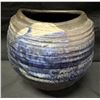 Image 1 : Ceramic Pot w/ Wide Rim, Textured Surface & Maker's Mark (Artist Unknown) 5.5" Dia, 6"H