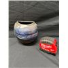 Image 2 : Ceramic Pot w/ Wide Rim, Textured Surface & Maker's Mark (Artist Unknown) 5.5" Dia, 6"H