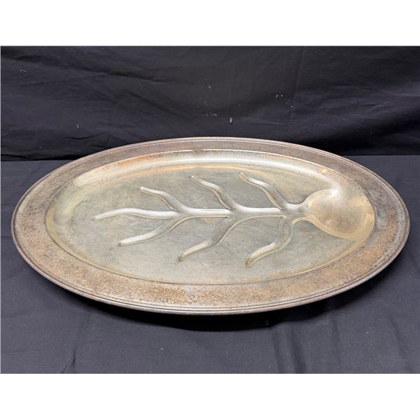 F.B. Rogers Silver Company Oval Platter 7704  Silver Plated on Copper Base 22" x 16" x 2"H