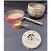 Image 1 : Himalayan Singing Bowl (cracked), 2 French Copper Pans & Late Meiji Japanese Temple Lantern