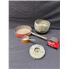 Image 2 : Himalayan Singing Bowl (cracked), 2 French Copper Pans & Late Meiji Japanese Temple Lantern