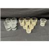 Image 1 : Multiple Glassware: Mid-Century Shot Glasses & Faceted Cocktail Glasses, Misc Sizes