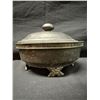 Image 5 : Late Qing Dynasty Scholar's Desktop Footed Incense Pot w/ Lid & Maker's Mark 5" Dia, 3.5"H