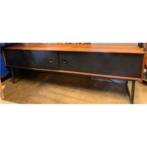 Ossipoff Estate Custom Koa Wood Sideboard w/ Sliding Doors & 8 Drawers 80" x 20" x 25"H