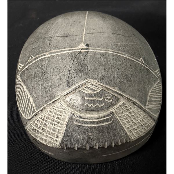 Carved Scarab Paperweight w/ Stamp Bottom 3.75" x 2.5"