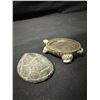 Image 14 : Qty 3 Carved Figurines: Soapstone Turtle, Bighorn Ram Fetish & Pipe Head, Misc Sizes