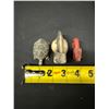 Image 17 : Qty 3 Carved Figurines: Soapstone Turtle, Bighorn Ram Fetish & Pipe Head, Misc Sizes